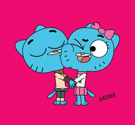 amazing world of gumball the kiss|nicole kissing gumball.